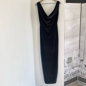 ASOS Velvet Maxi Dress Gown Womens Size 6 NWT Long Evening Cowl Back Sleeveless